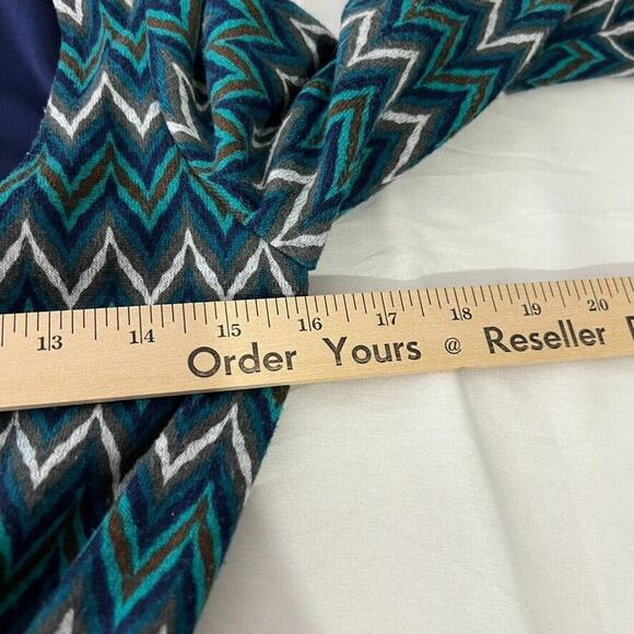 Judith March Women's Chevron Print Long Sleeve Mini Dress Size S Boho Style - Picture 6 of 7